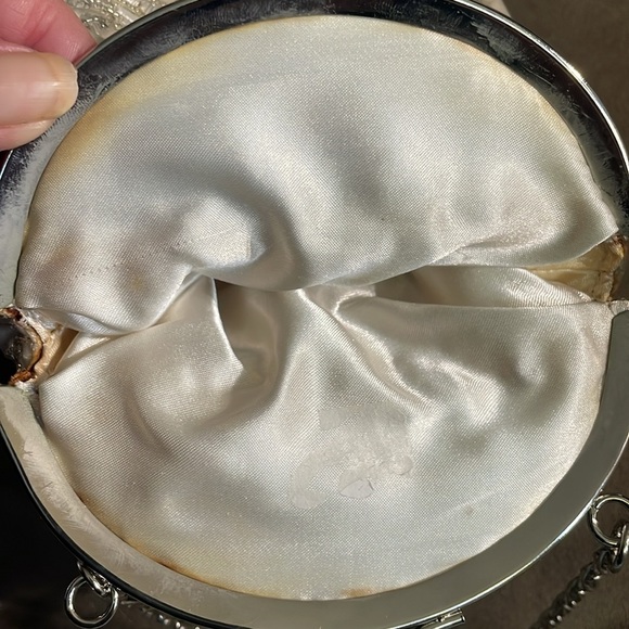 Vintage clutch beaded hand bag - Picture 6 of 7